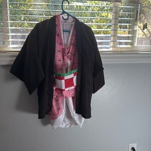 Kids Child Kamado Nezuko Costume Girl Demon Slayer 10-12